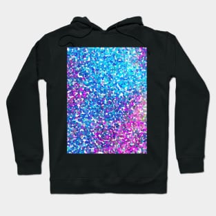 Turquoise Blue and Magenta Abstract Art Shapes Pattern Hoodie